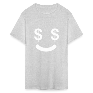 Unisex  Money Face Print T Shirt - heather gray