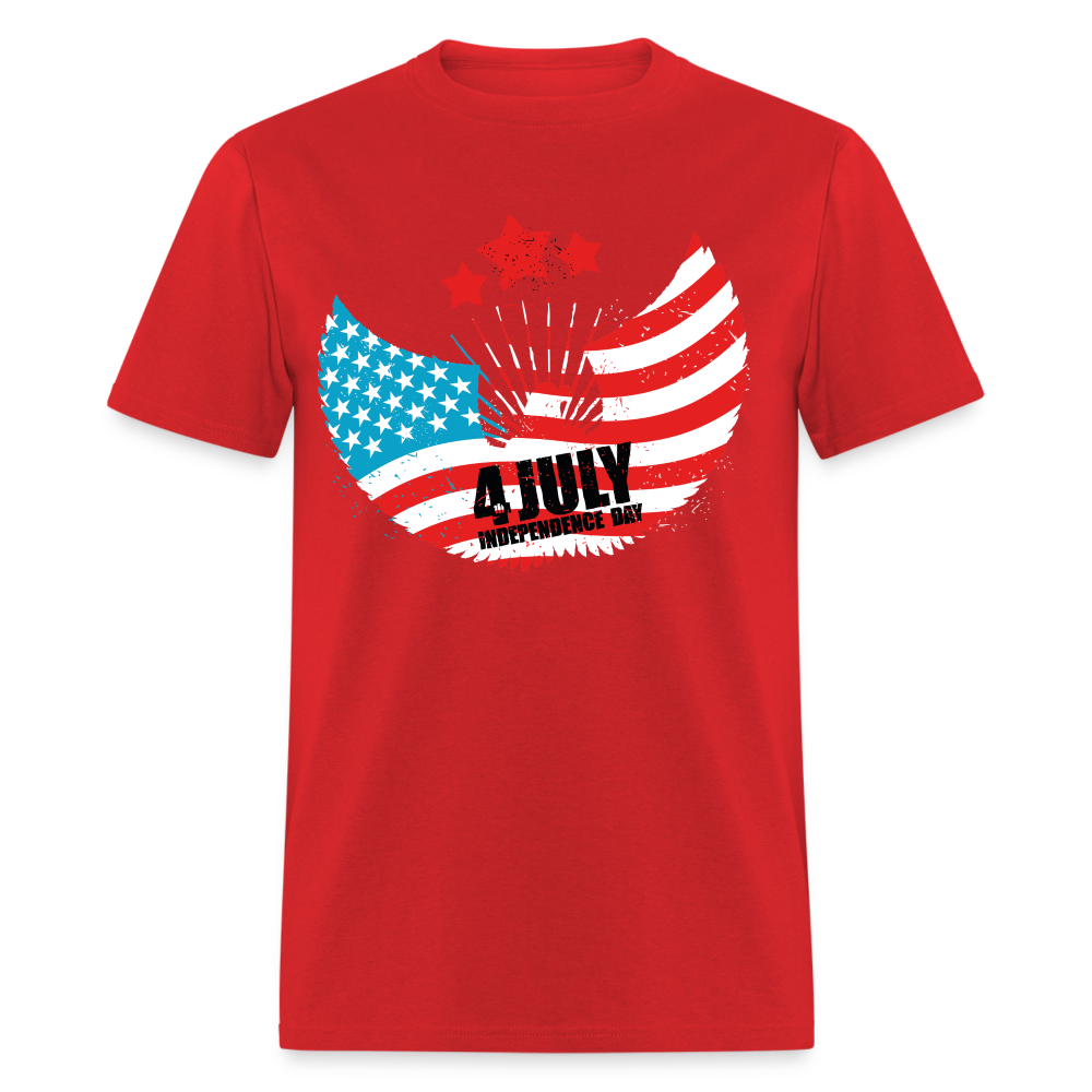 Unisex 4th Of July Print T Shirt - red