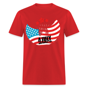 Unisex 4th Of July Print T Shirt - red