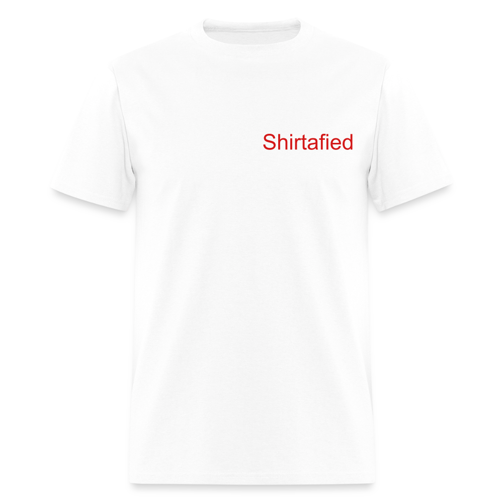 Unisex Shirtafied Print Gildan T Shirt - white