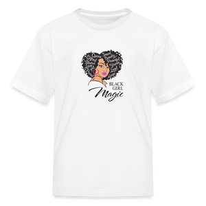 Girls Fruit of the Loom Black Girl Print T Shirt - white