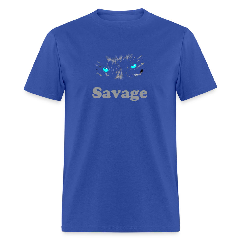 Unisex Savage Print T Shirt - royal blue