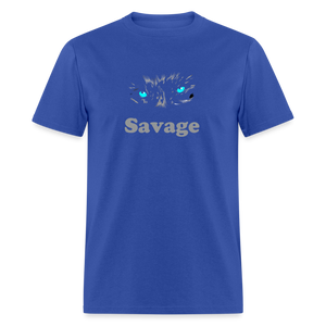 Unisex Savage Print T Shirt - royal blue