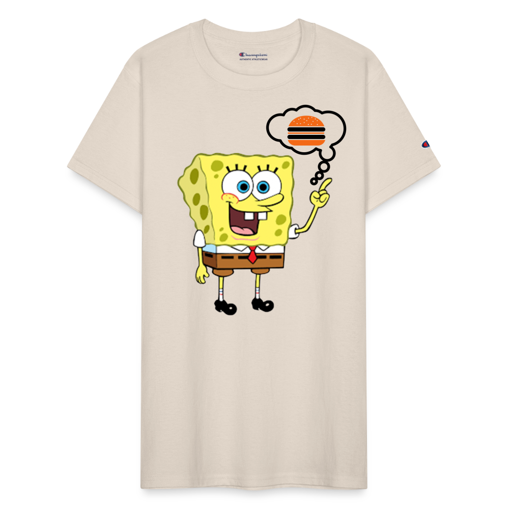 Unisex Champion SpongeBob Print T Shirt - Sand