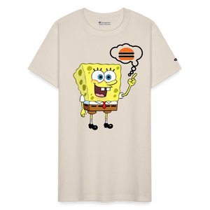 Unisex Champion SpongeBob Print T Shirt - Sand