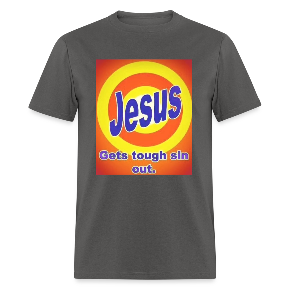 Unisex Classic Jesus Print T Shirt - charcoal