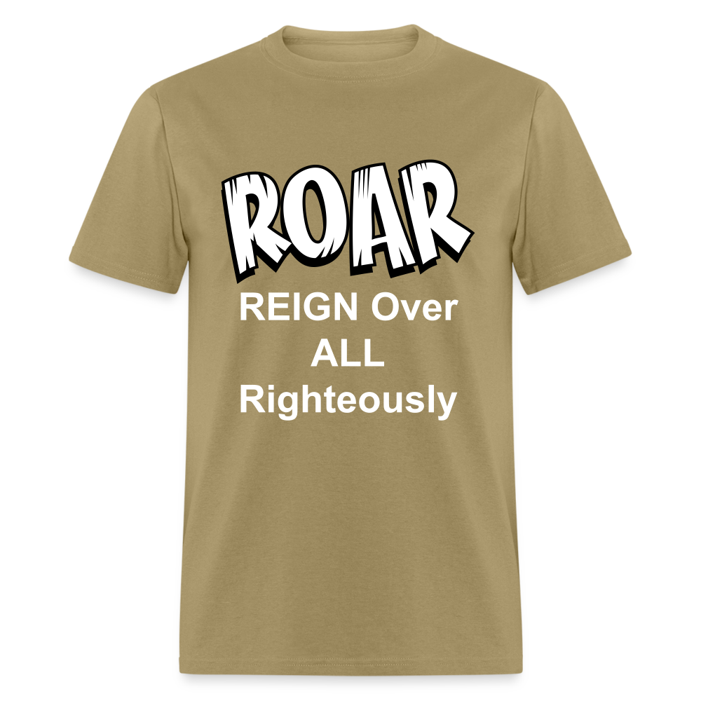 Unisex Classic ROAR T Shirt - khaki