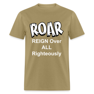 Unisex Classic ROAR T Shirt - khaki