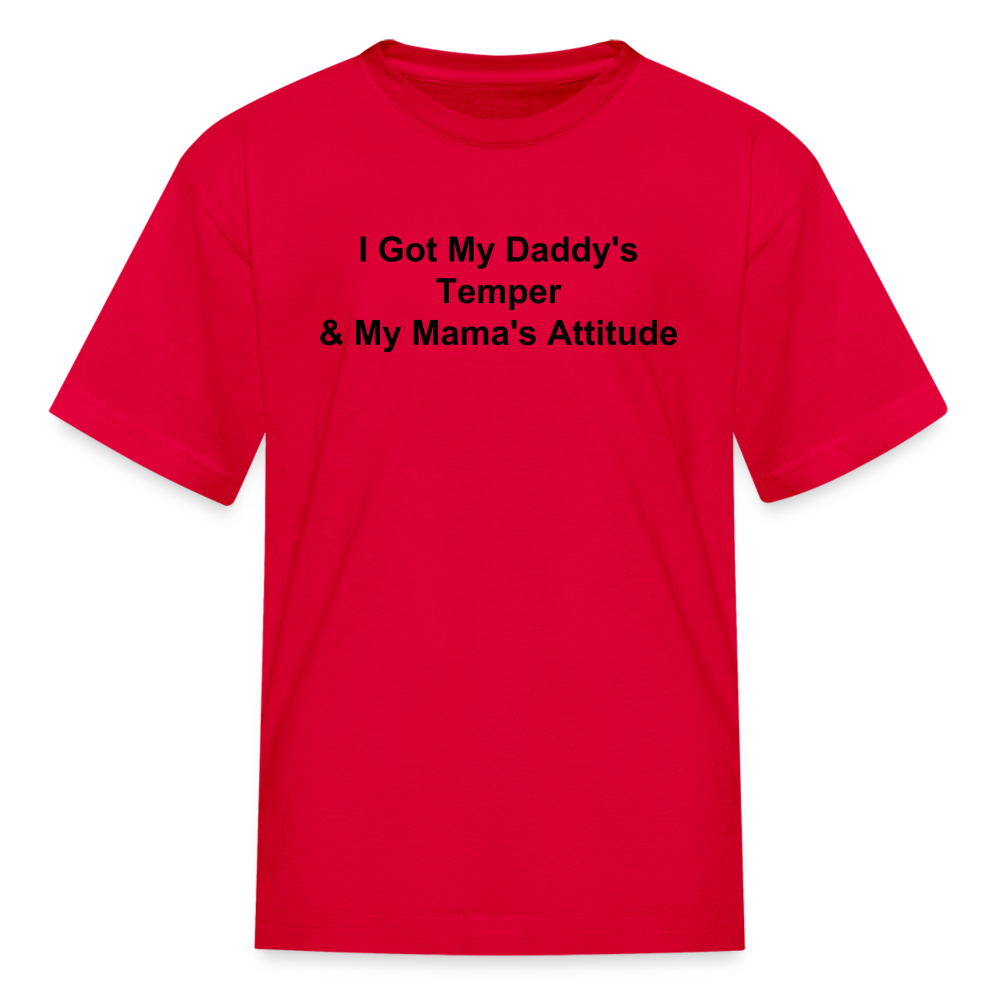 Kids Unisex Attitude Custom T Shirt - red