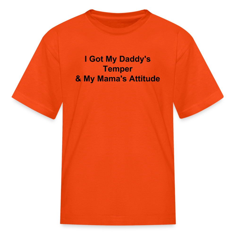 Kids Unisex Attitude Custom T Shirt - orange