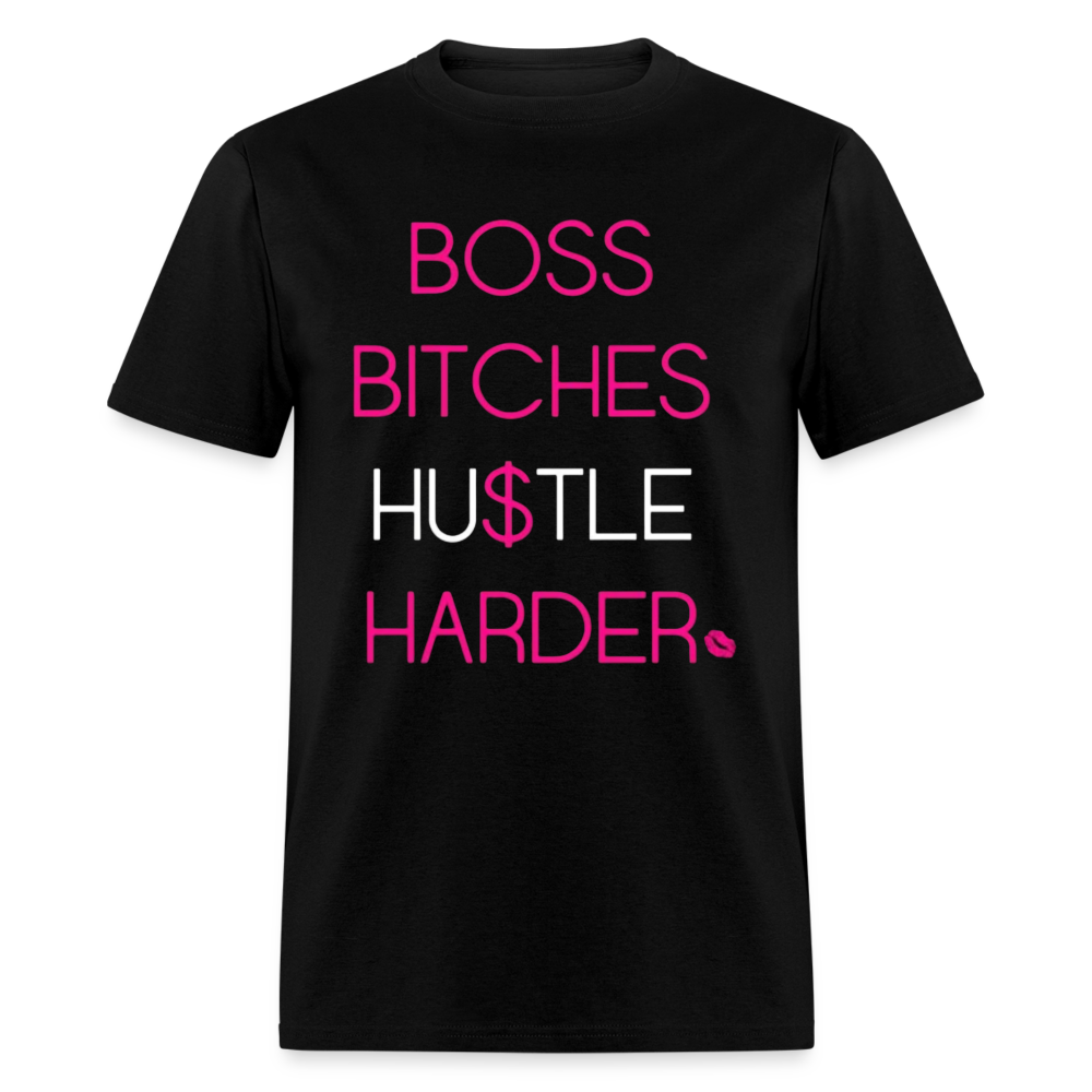 Women's Classic Boss Print T Shirt - black