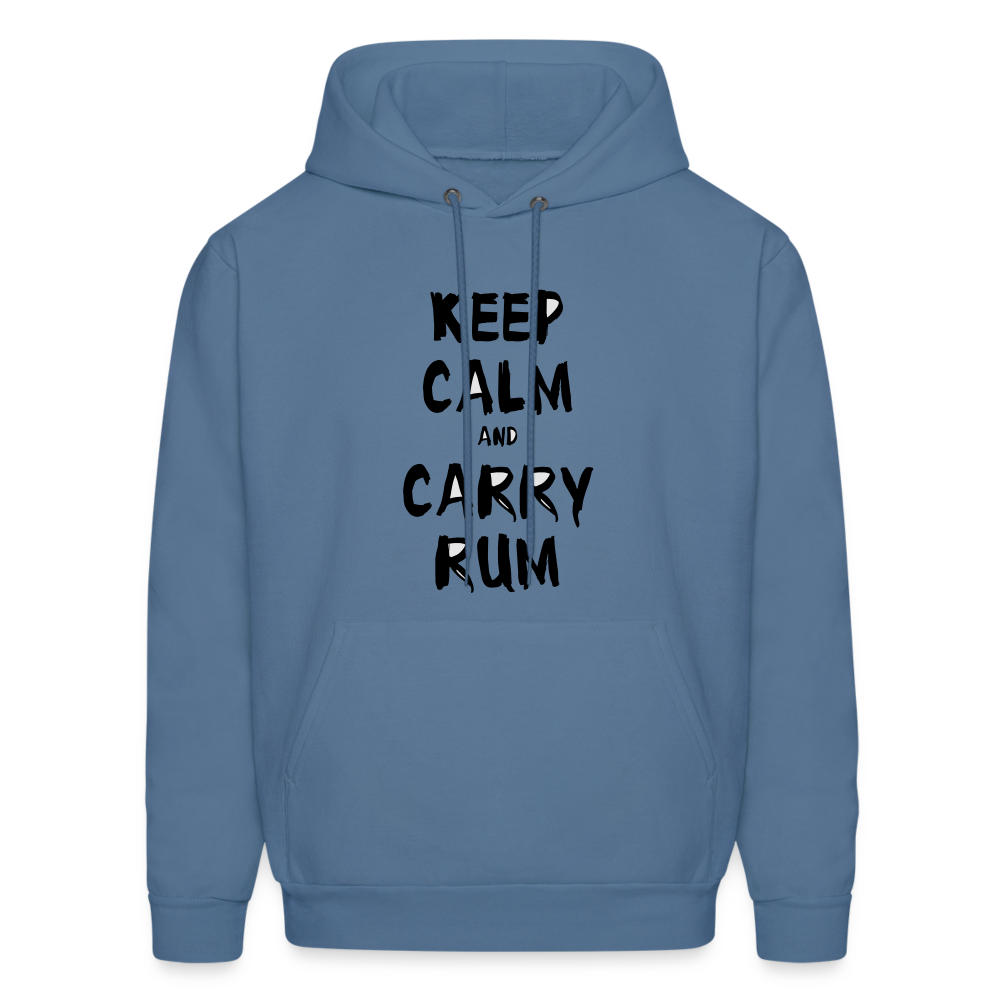 Men's Rum Print Hoodie - denim blue