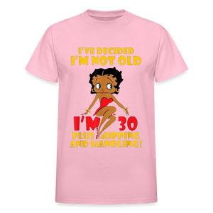 Women's Gildan Cotton I'm Not Old Print T Shirt - light pink