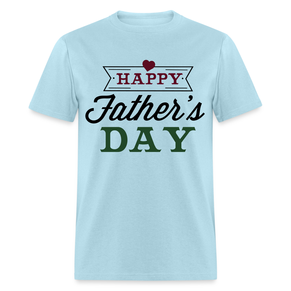 Unisex Father's Day Print T Shirt - powder blue