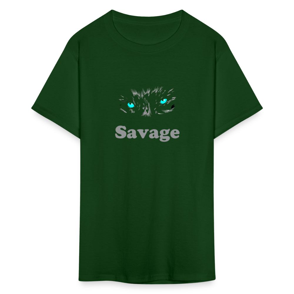 Unisex Savage Print T Shirt - forest green