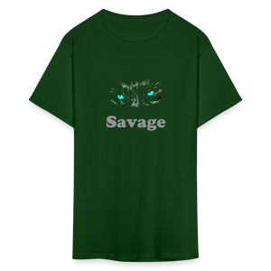 Unisex Savage Print T Shirt - forest green