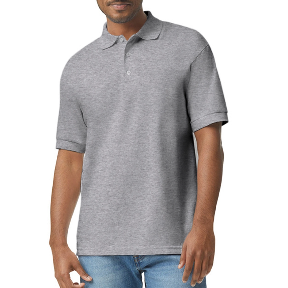 Men's Gildan Unisex 50/50 Jersey Polo - heather gray