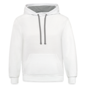 Unisex Contrast Biggie Print Hoodie - white/gray