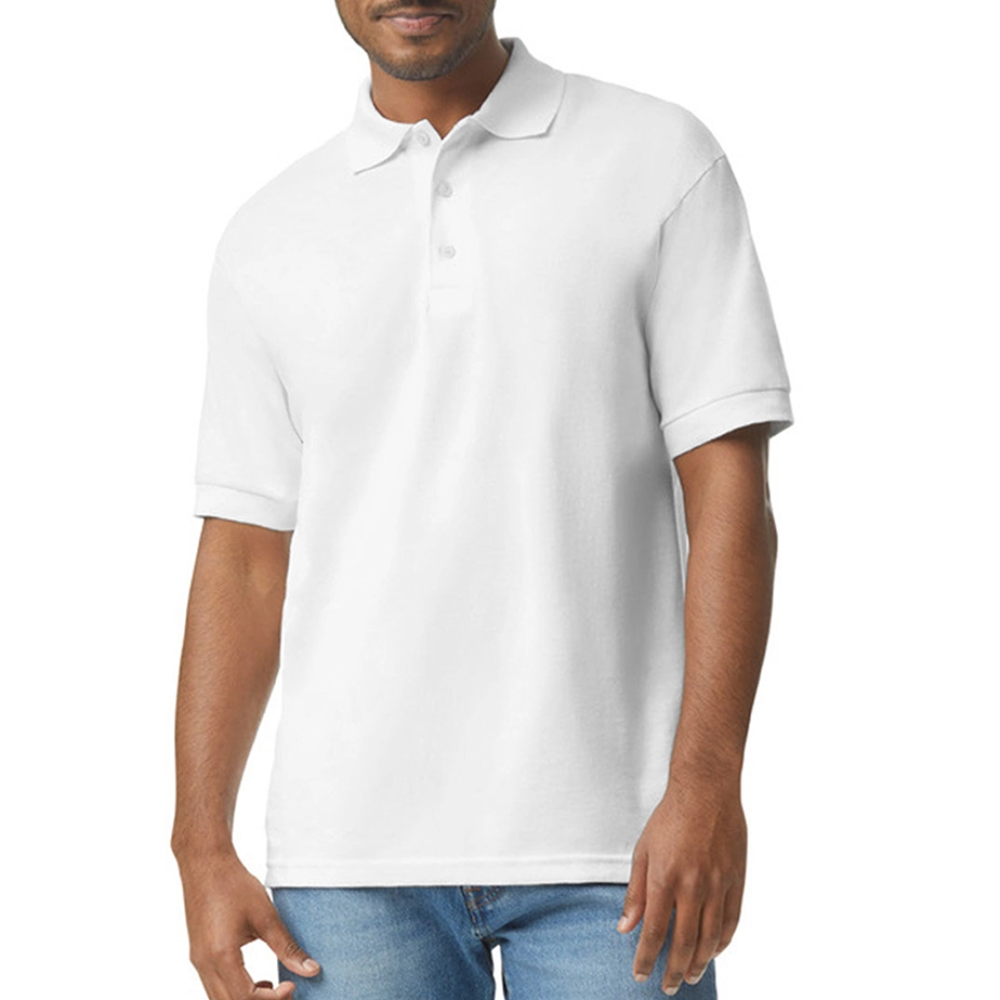Men's Gildan Unisex 50/50 Jersey Polo - white