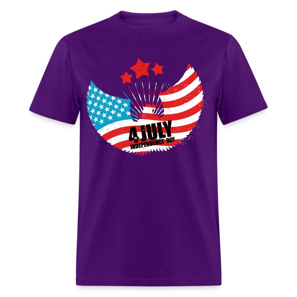 Unisex 4th Of July Print T Shirt - purple