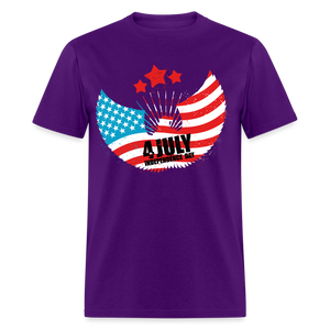 Unisex 4th Of July Print T Shirt - purple