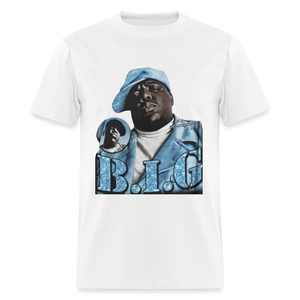 Unisex Classic Biggie Print T Shirt - white