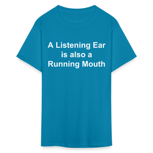 Unisex Classic Custom Running Mouth T Shirt - turquoise