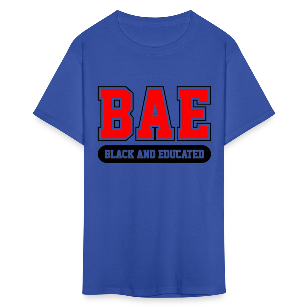 Unisex Classic Bae Print Fruit of The Loom T Shirt - royal blue