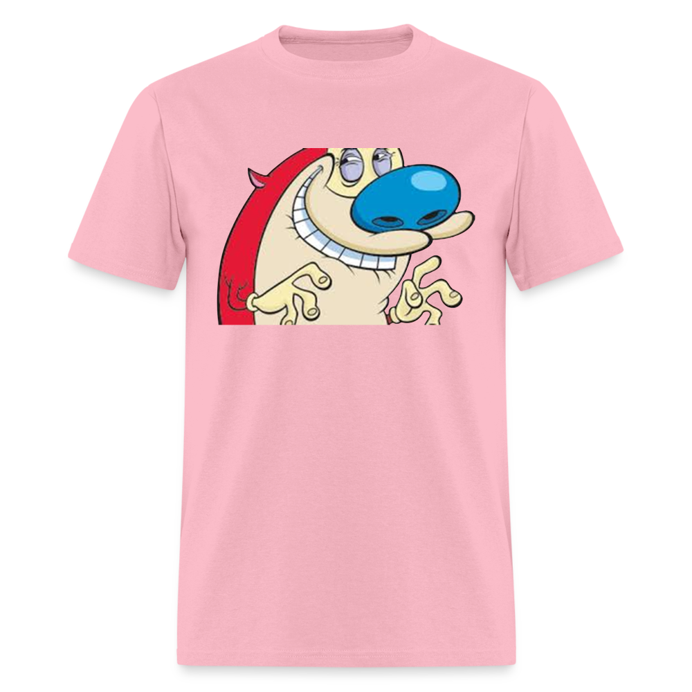 Unisex Ren & Stimpy Print T Shirt - pink