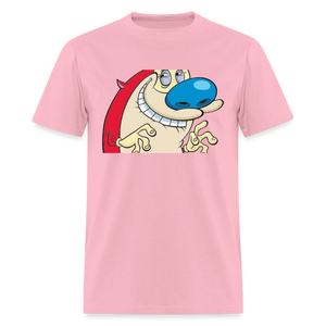 Unisex Ren & Stimpy Print T Shirt - pink