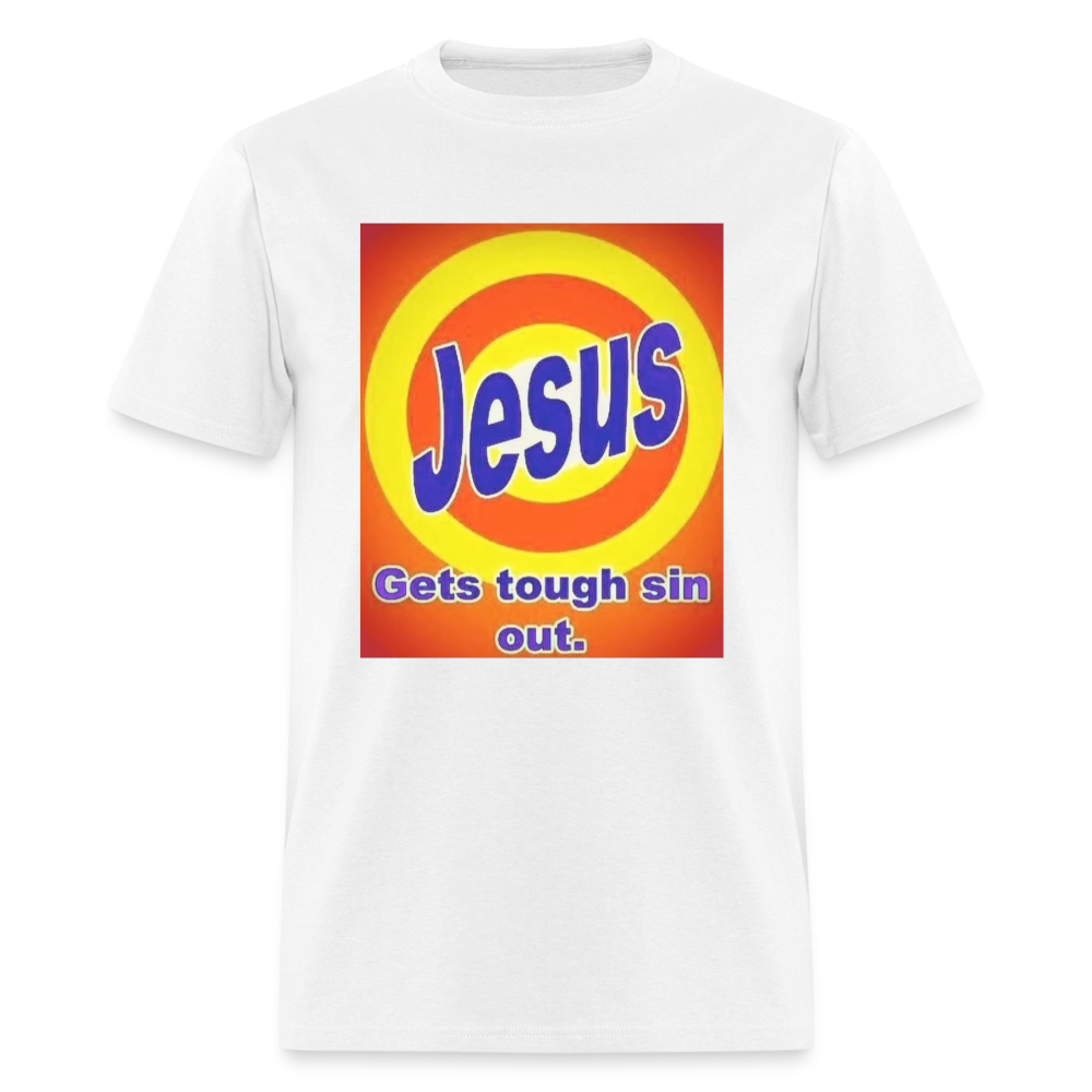 Unisex Classic Jesus Print T Shirt - white