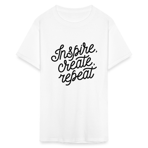 Unisex Classic Inspire Print T Shirt - white