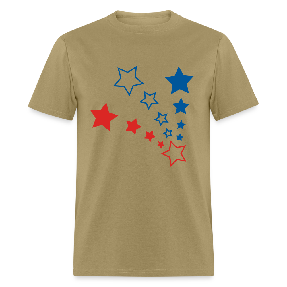 Unisex 4th Of July Print T Shirt - khaki