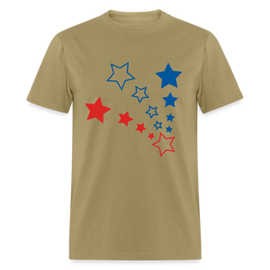 Unisex 4th Of July Print T Shirt - khaki