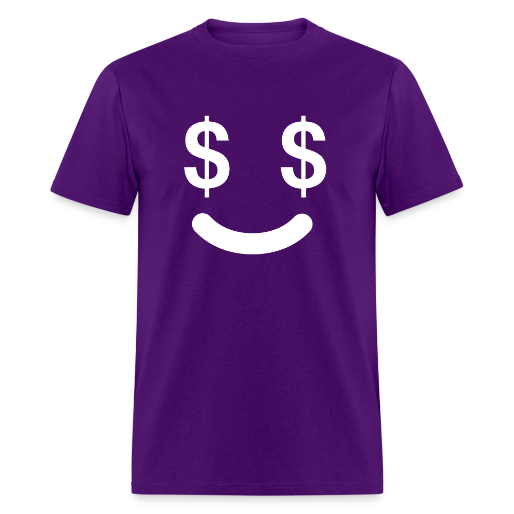 Unisex  Money Face Print T Shirt - purple