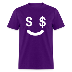 Unisex  Money Face Print T Shirt - purple