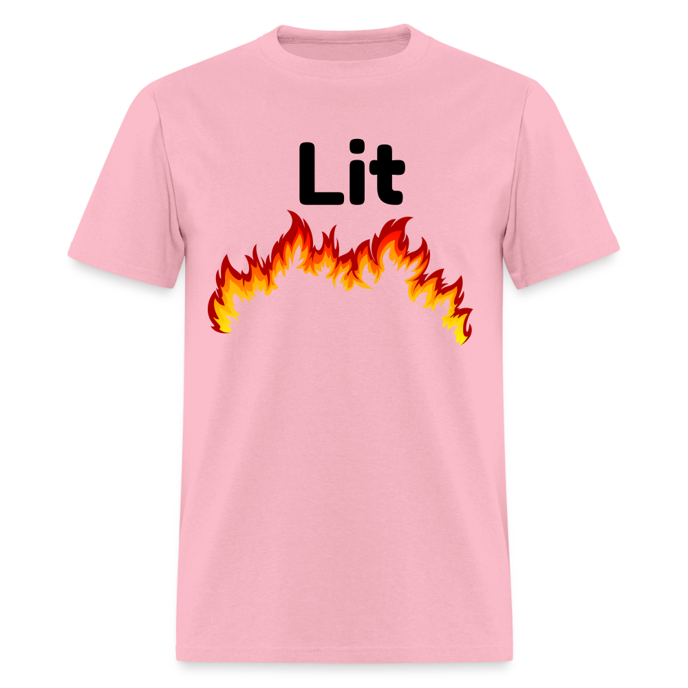 Unisex Lit Print T Shirt - pink