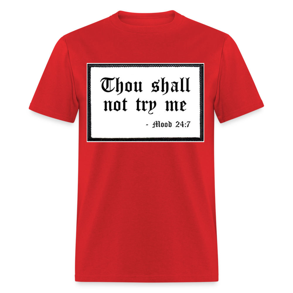 Unisex Try Me Print T Shirt - red