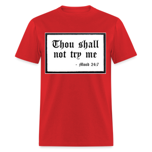 Unisex Try Me Print T Shirt - red