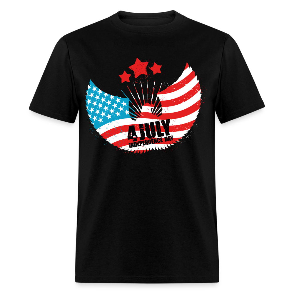 Unisex 4th Of July Print T Shirt - black