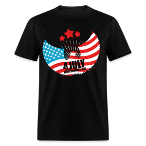 Unisex 4th Of July Print T Shirt - black