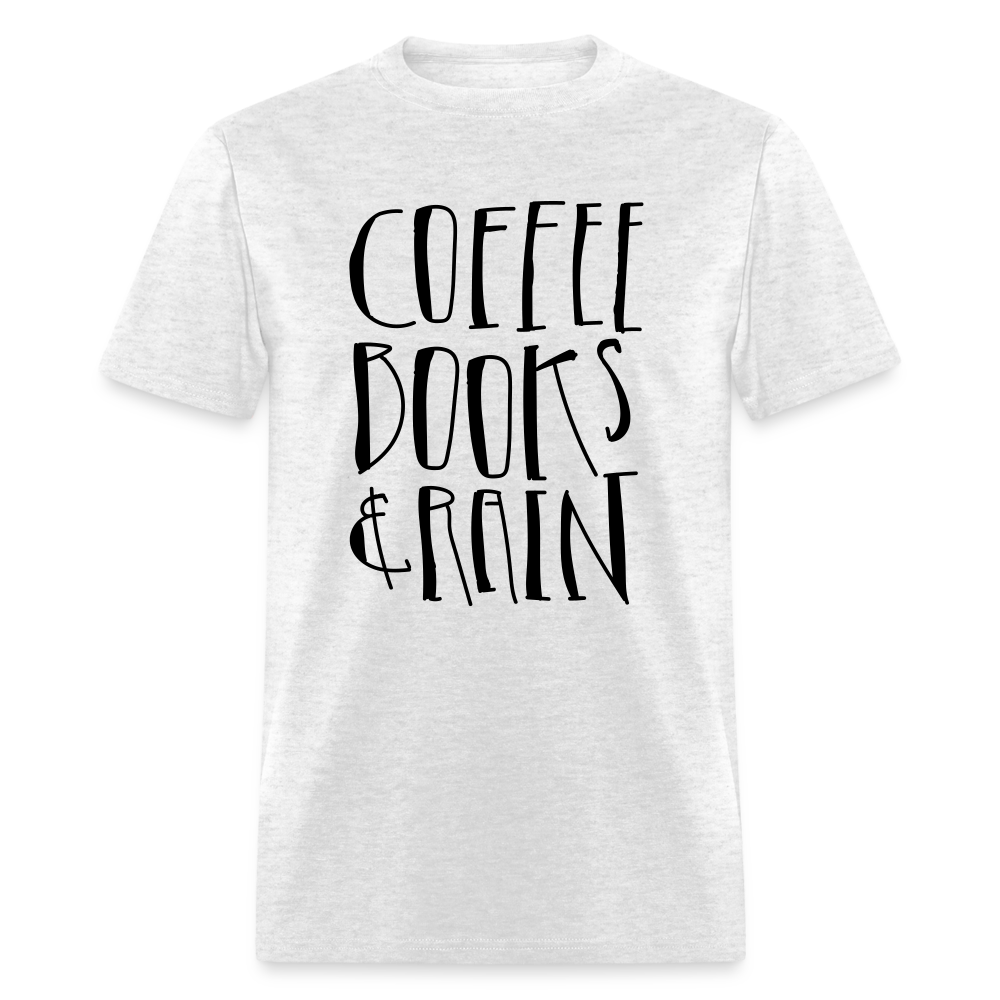 Unisex Coffee Print T Shirt - light heather gray