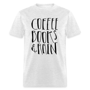 Unisex Coffee Print T Shirt - light heather gray