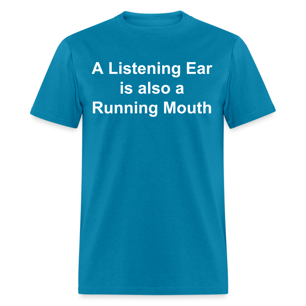 Unisex Classic Custom Running Mouth T Shirt - turquoise