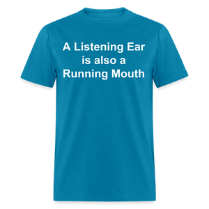 Unisex Classic Custom Running Mouth T Shirt - turquoise