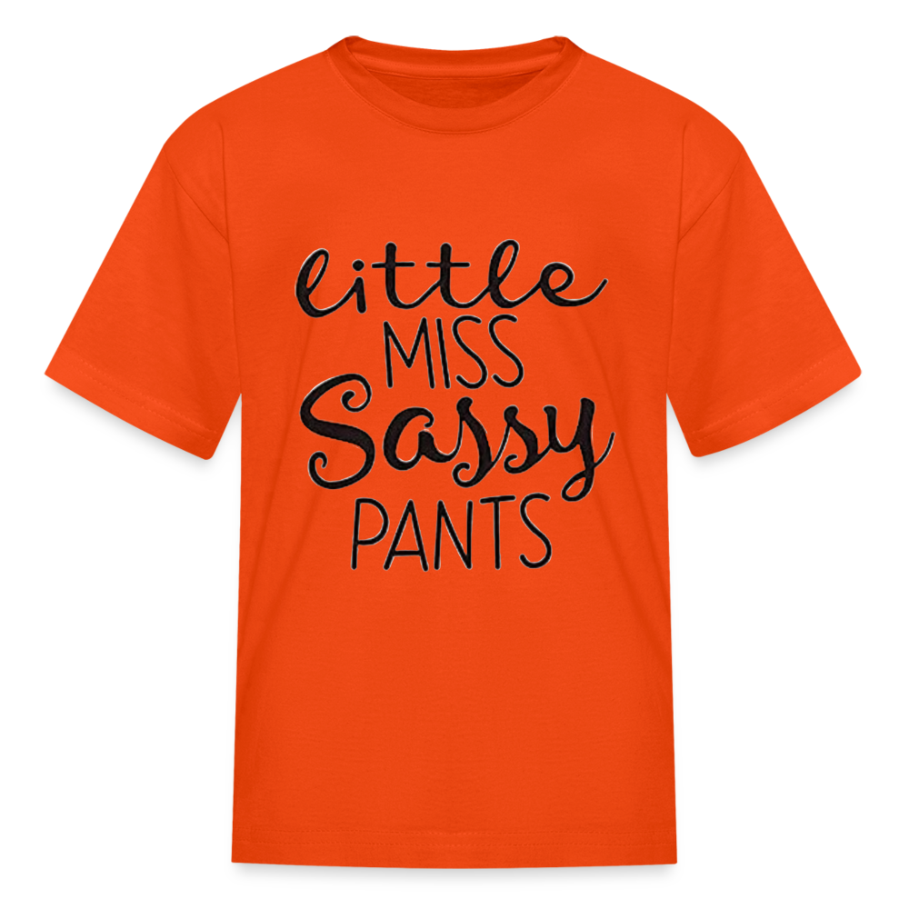 Kids and Babies Miss Sassy Pants Print T Shirt - orange