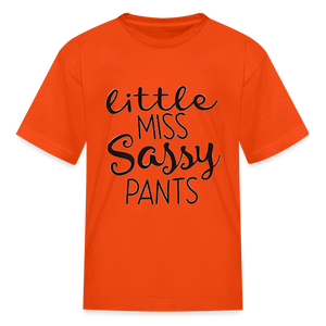 Kids and Babies Miss Sassy Pants Print T Shirt - orange