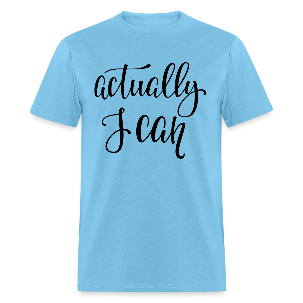 Unisex Classic  I Can Print T Shirt - aquatic blue