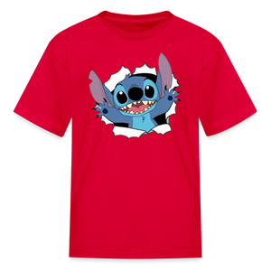 Kids and Babies Unisex Stitch Print  T-Shirt - red