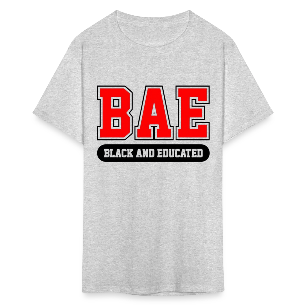 Unisex Classic Bae Print Fruit of The Loom T Shirt - heather gray